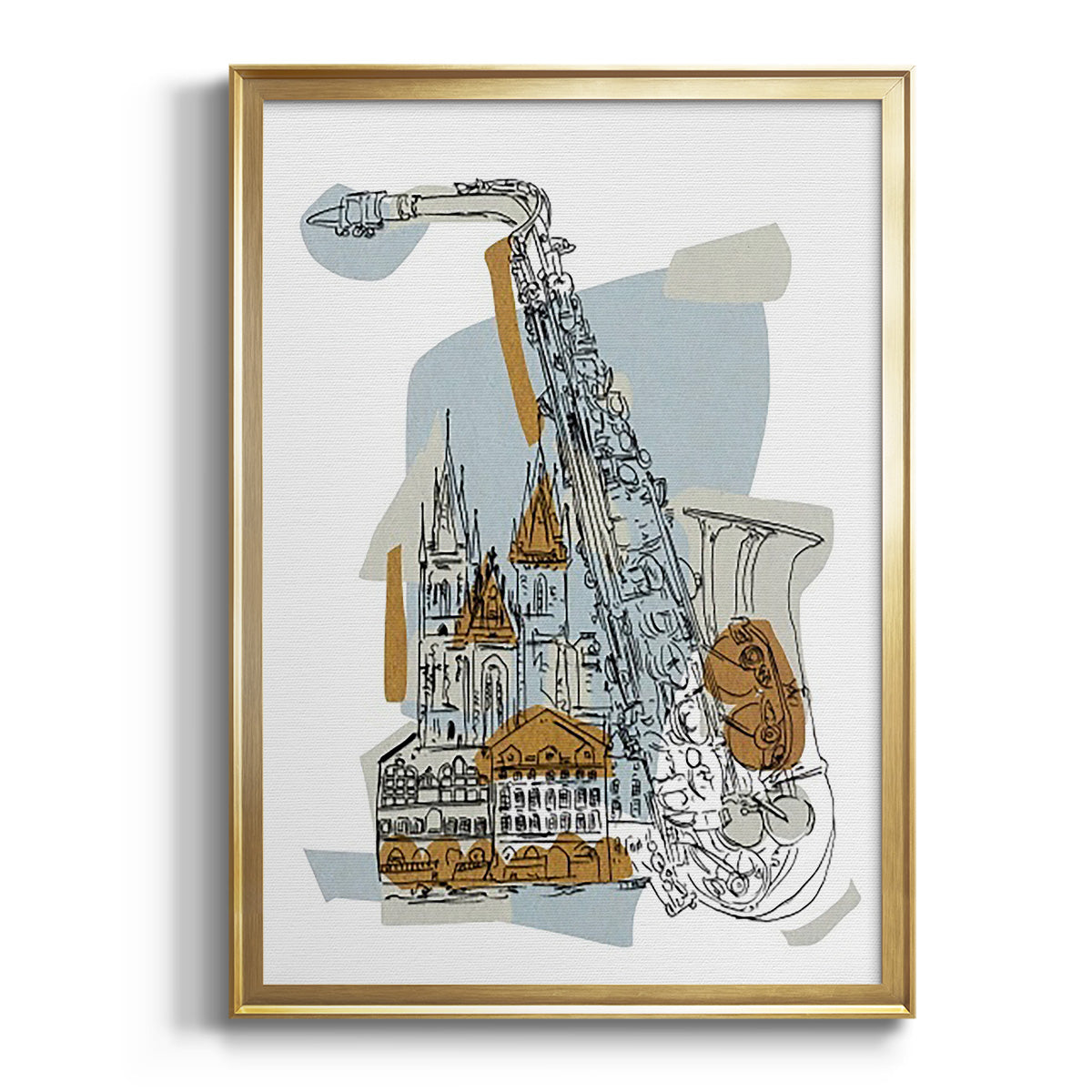 Sepia Botanical Journal I - Modern Framed Canvas Print