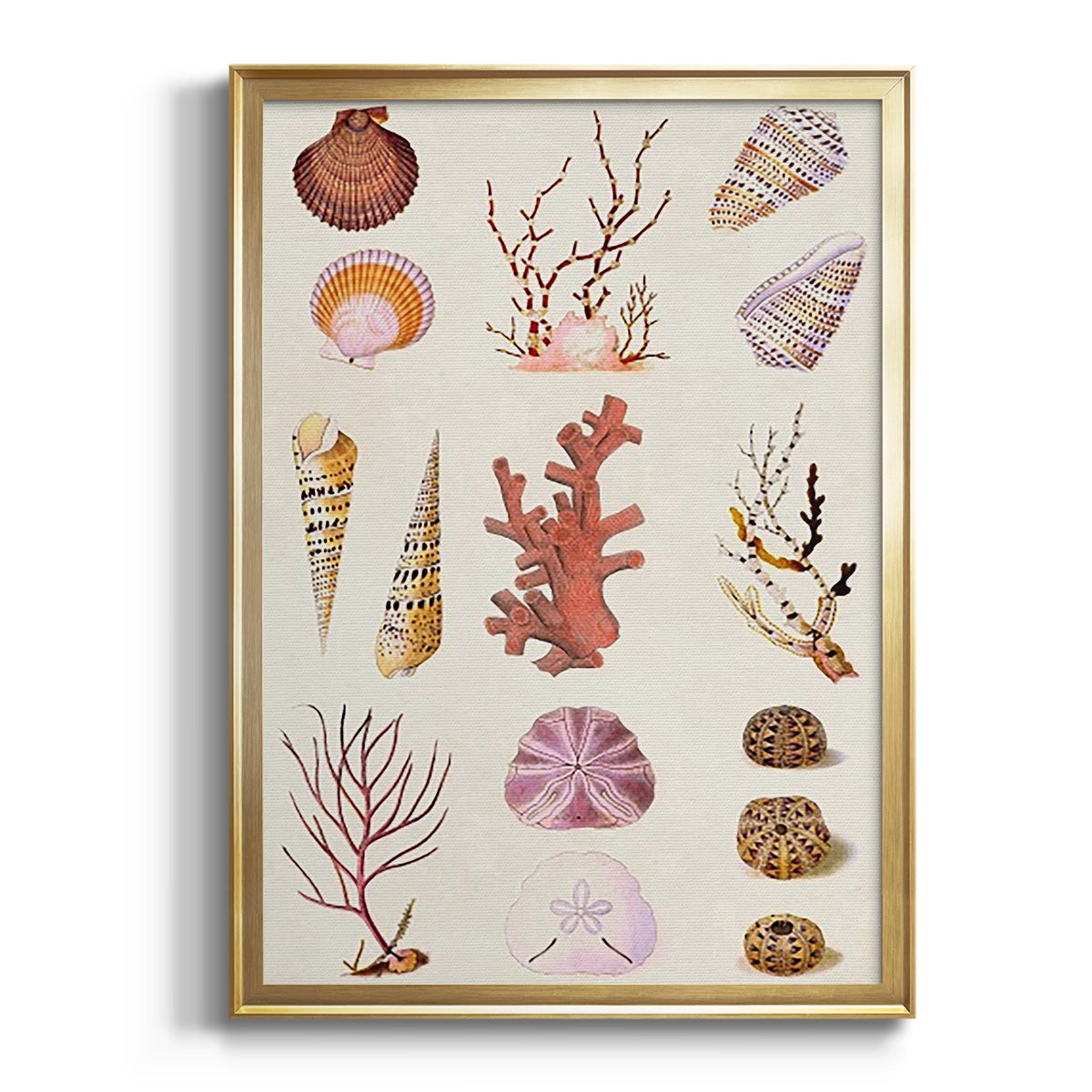 Sepia Botanical Journal I - Modern Framed Canvas Print