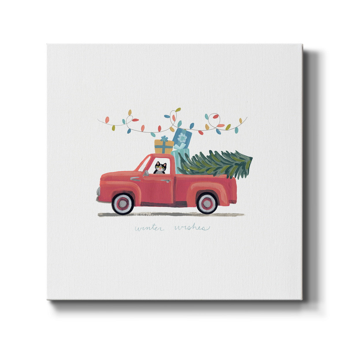 Retro Winter Celebration II - Canvas Art Print