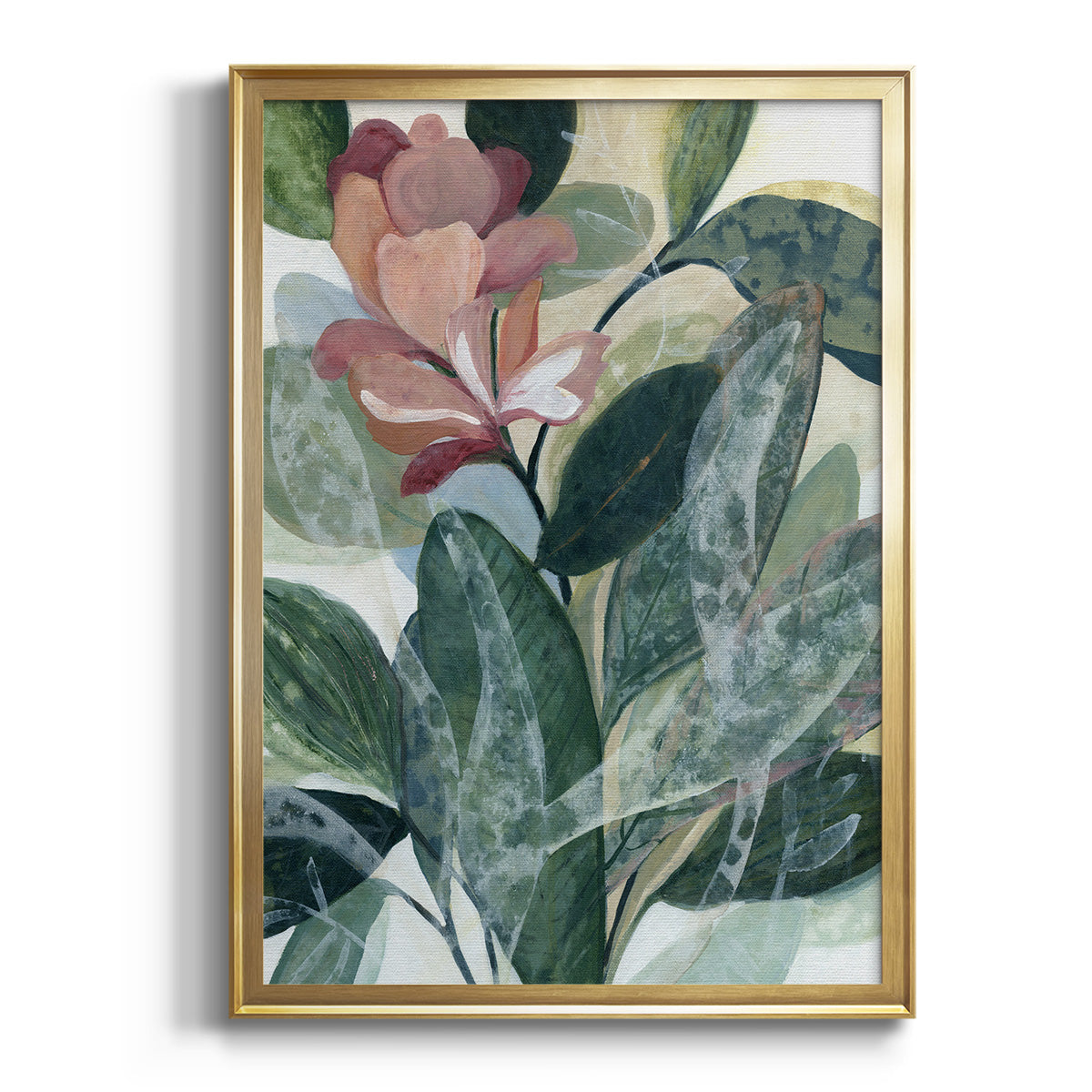 Sepia Botanical Journal I - Modern Framed Canvas Print