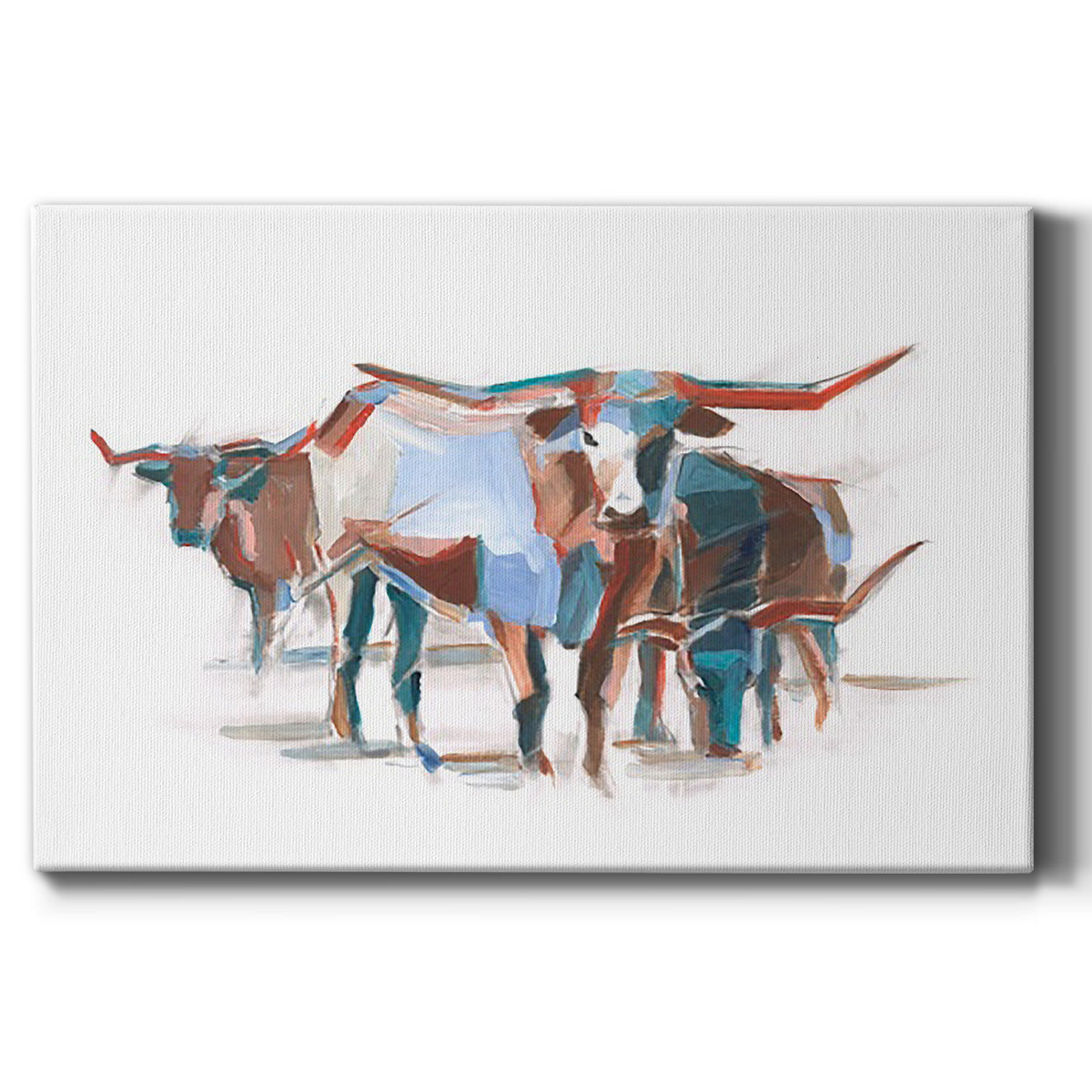 Modern Longhorns II - Canvas Art Print
