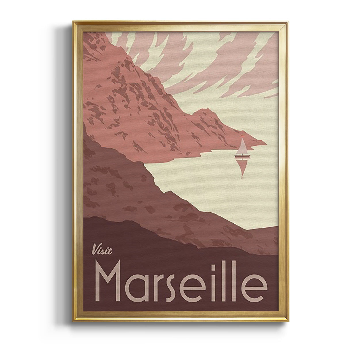 Soft Half Shell I - Modern Framed Canvas Print