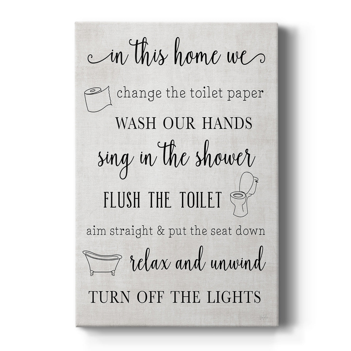 In This Bathroom - Canvas Art Print