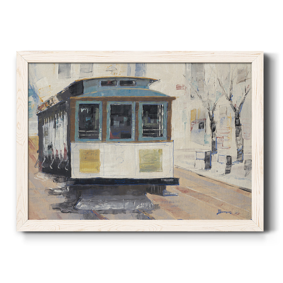 Cable Town-Premium Framed Canvas - Ready to Hang