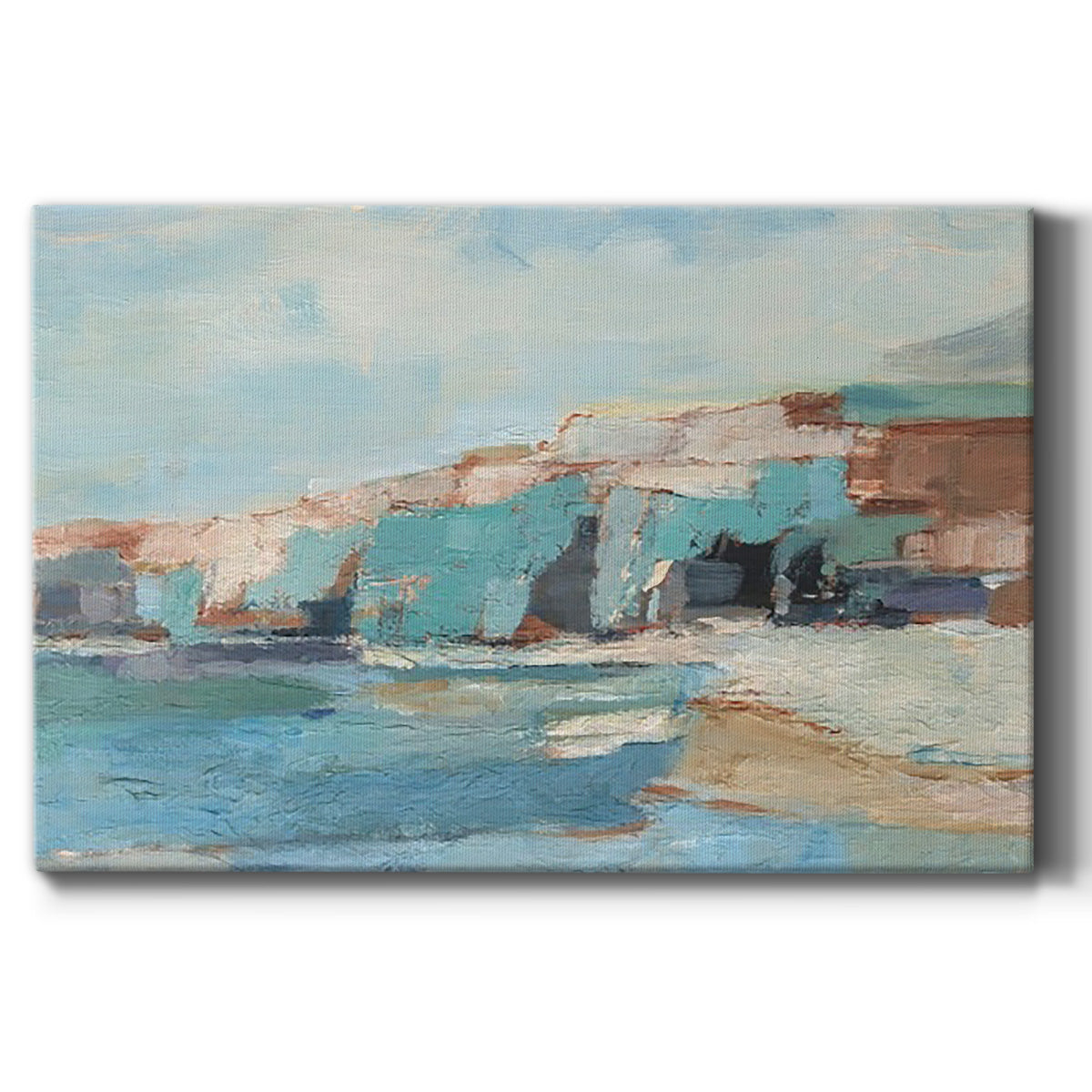 Turquoise Cliff Wall II Premium Gallery Wrapped Canvas - Ready to Hang