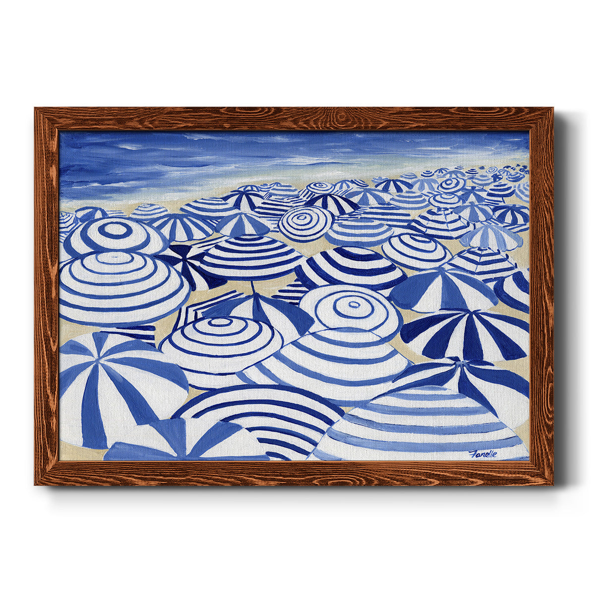 Candy Bowl Prussian Blue-Premium Framed Canvas - Ready to Hang
