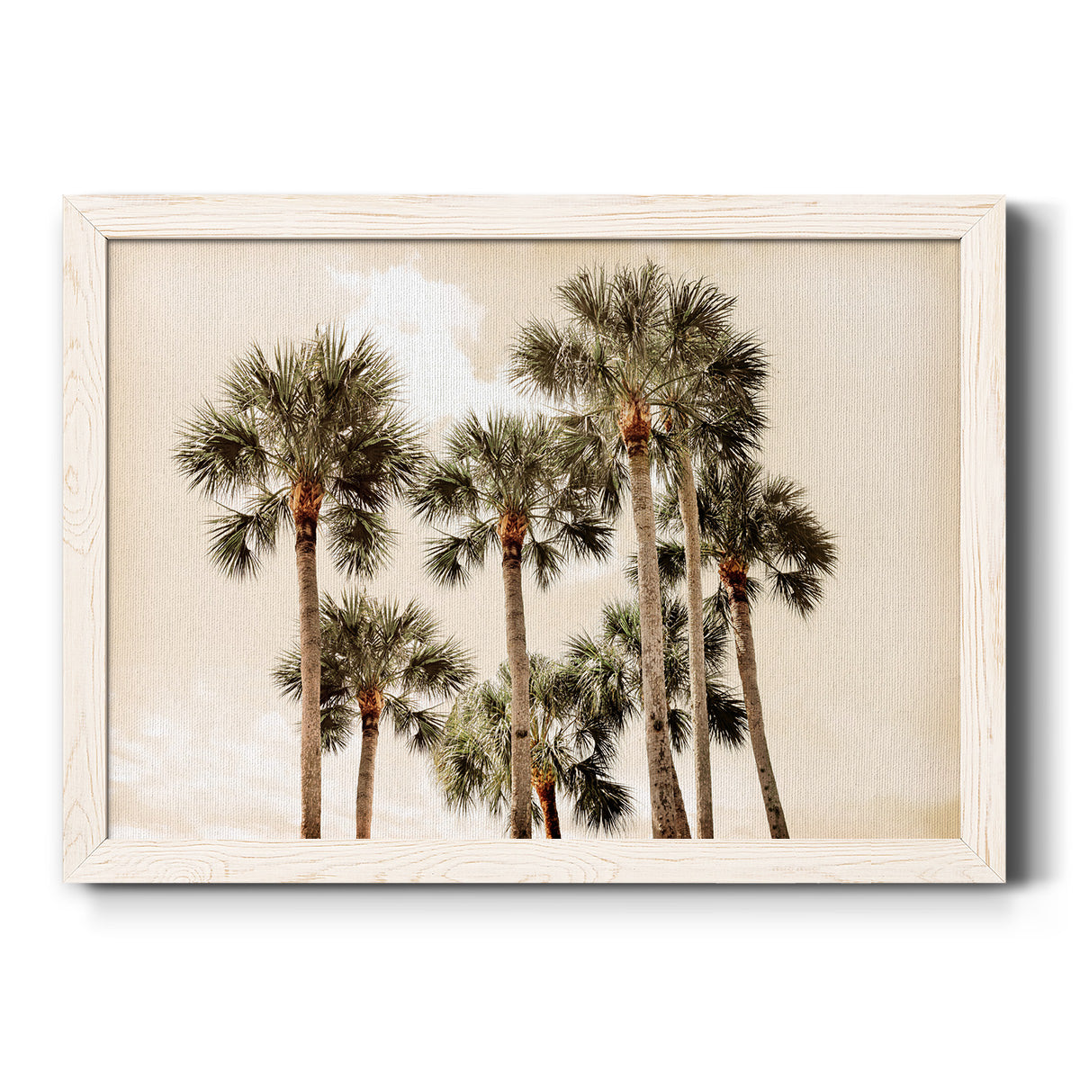 Blushing Palms-Premium Framed Canvas - Ready to Hang