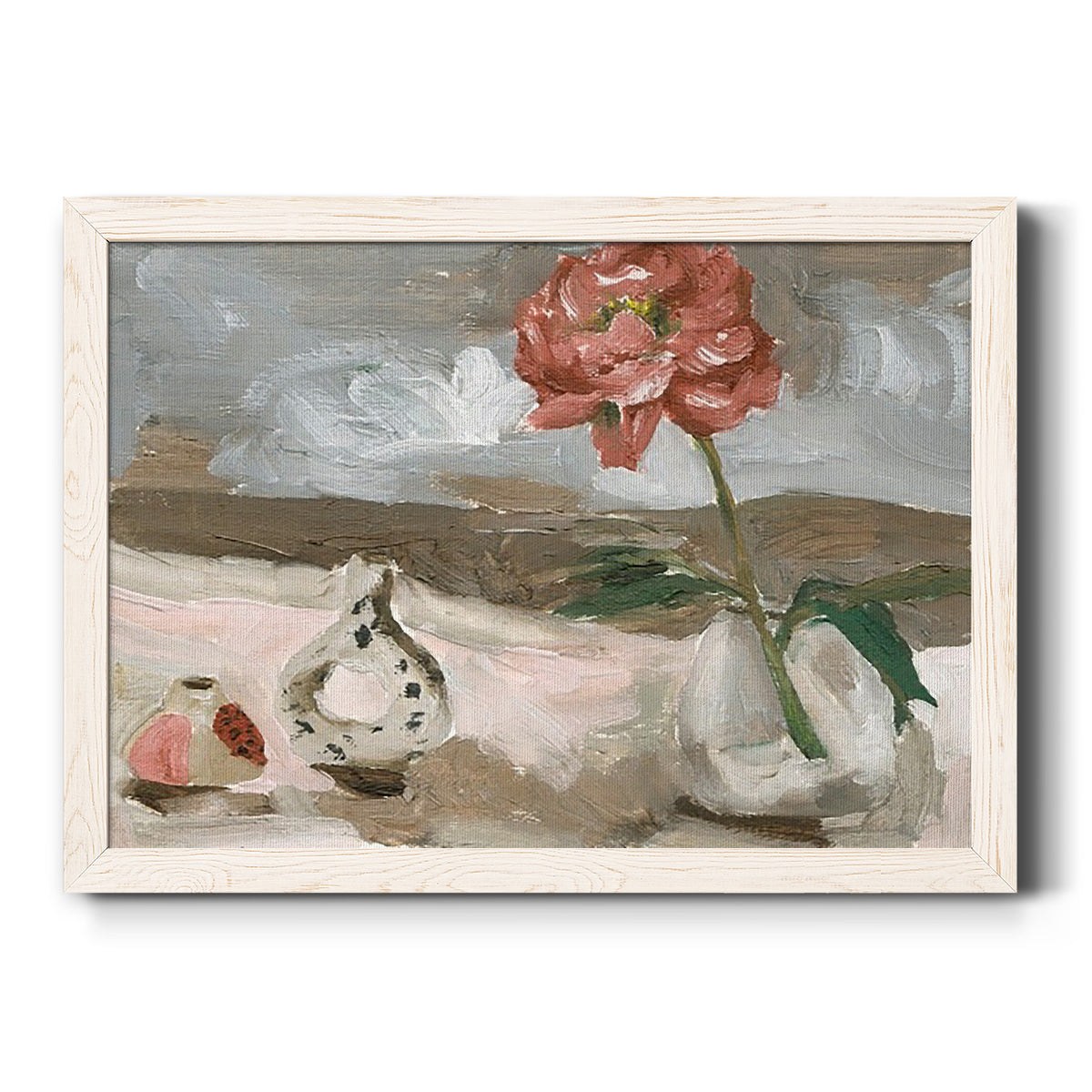 Vase of Pink Flowers IV-Premium Framed Canvas - Ready to Hang