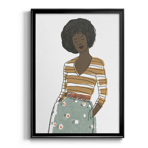 Sepia Botanical Journal I - Modern Framed Canvas Print