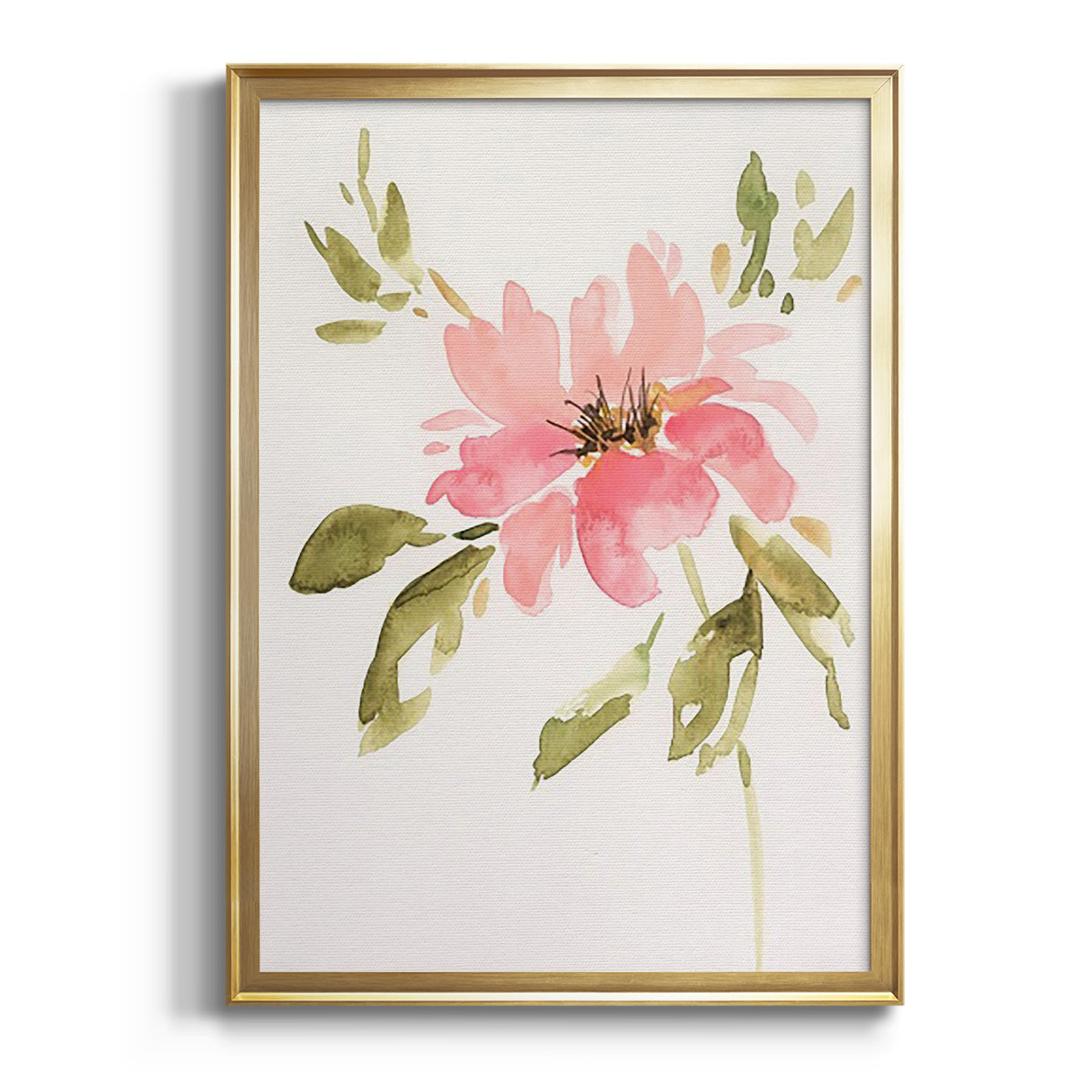 Sepia Botanical Journal I - Modern Framed Canvas Print