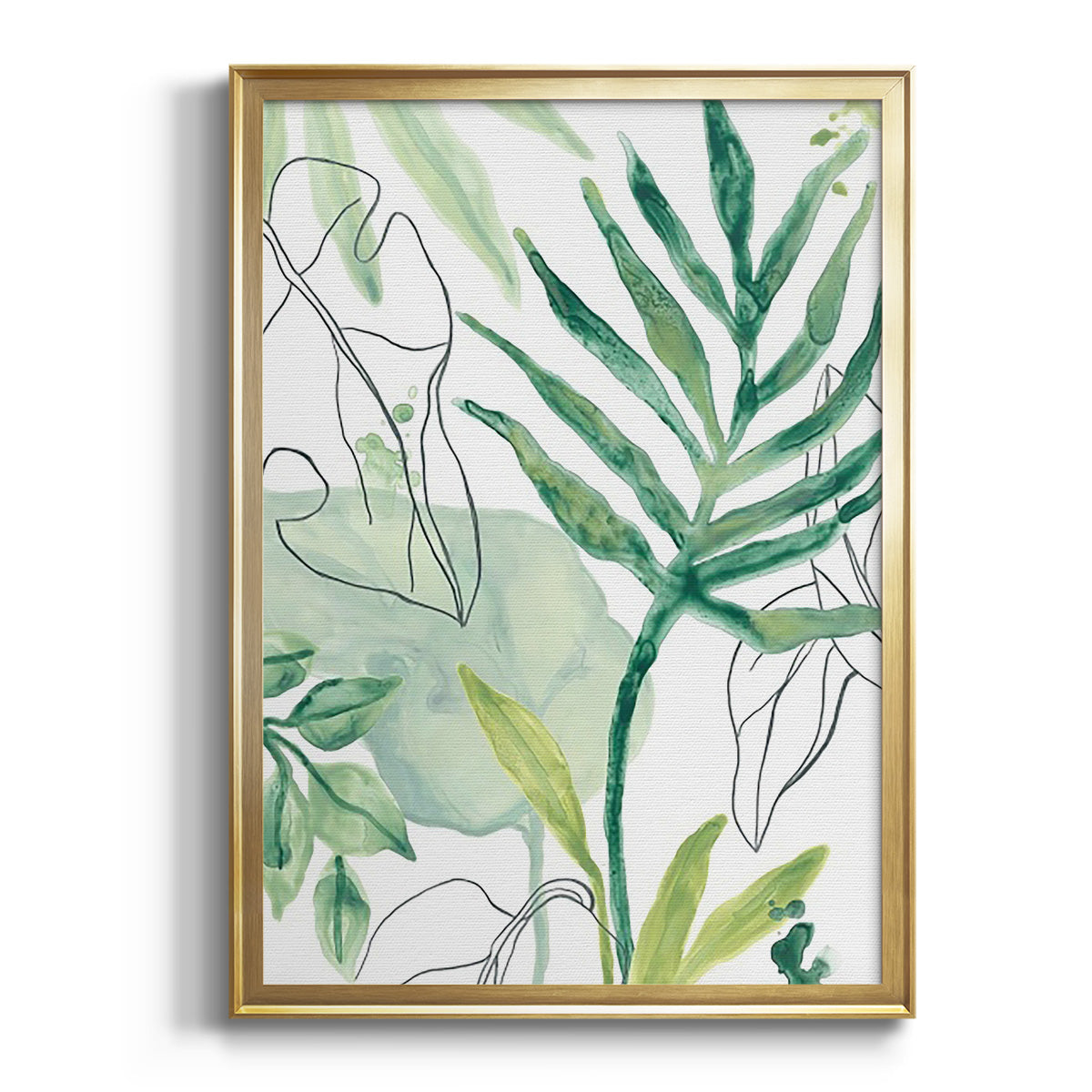 Sepia Botanical Journal I - Modern Framed Canvas Print