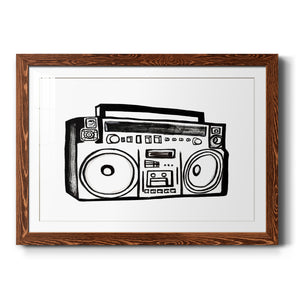 Boombox Sketch-Premium Framed Print - Ready to Hang