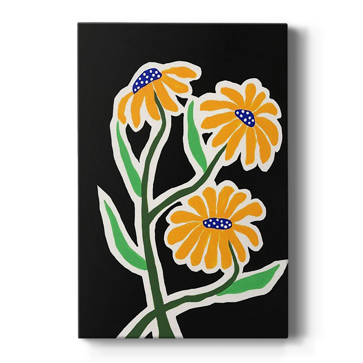 Pop Flowers I Premium Gallery Wrapped Canvas - Ready to Hang