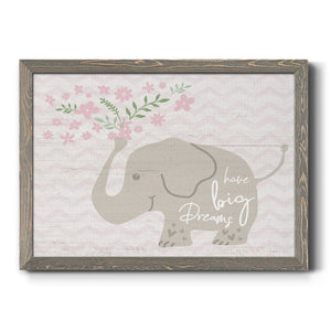 Floral Elephant-Premium Framed Canvas - Ready to Hang