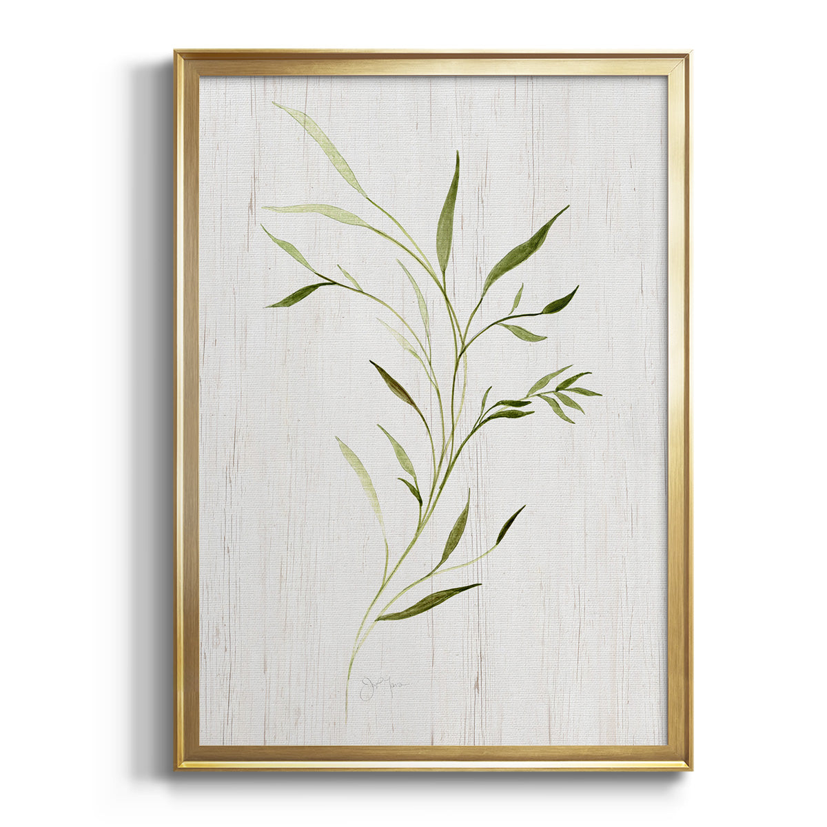 Sepia Botanical Journal I - Modern Framed Canvas Print