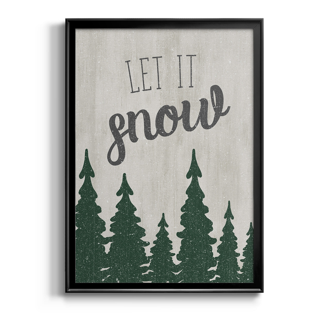 Let It Snow Forest Premium Framed Print - Ready to Hang