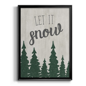 Let It Snow Forest Premium Framed Print - Ready to Hang