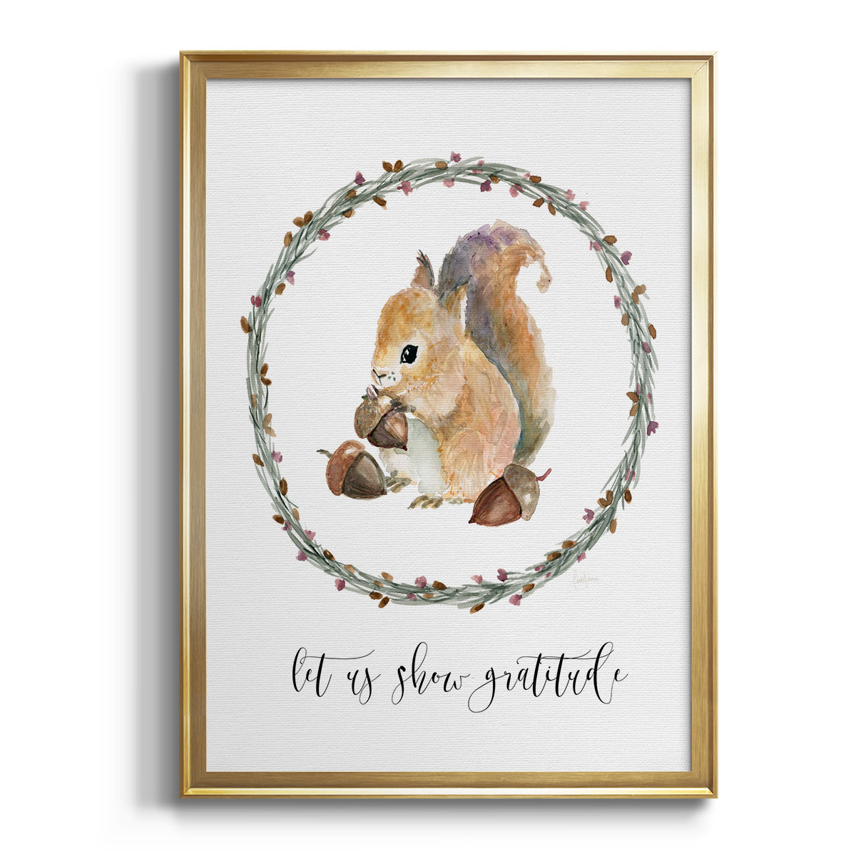 Harvest Home Squirrel Premium Framed Print - Ready to Hang