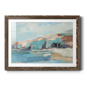 Turquoise Cliff Wall II-Premium Framed Print - Ready to Hang