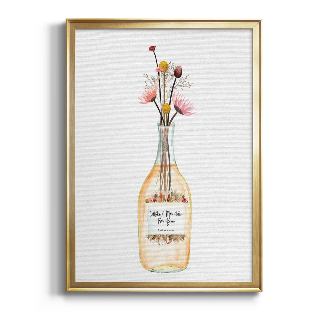 Sepia Botanical Journal I - Modern Framed Canvas Print