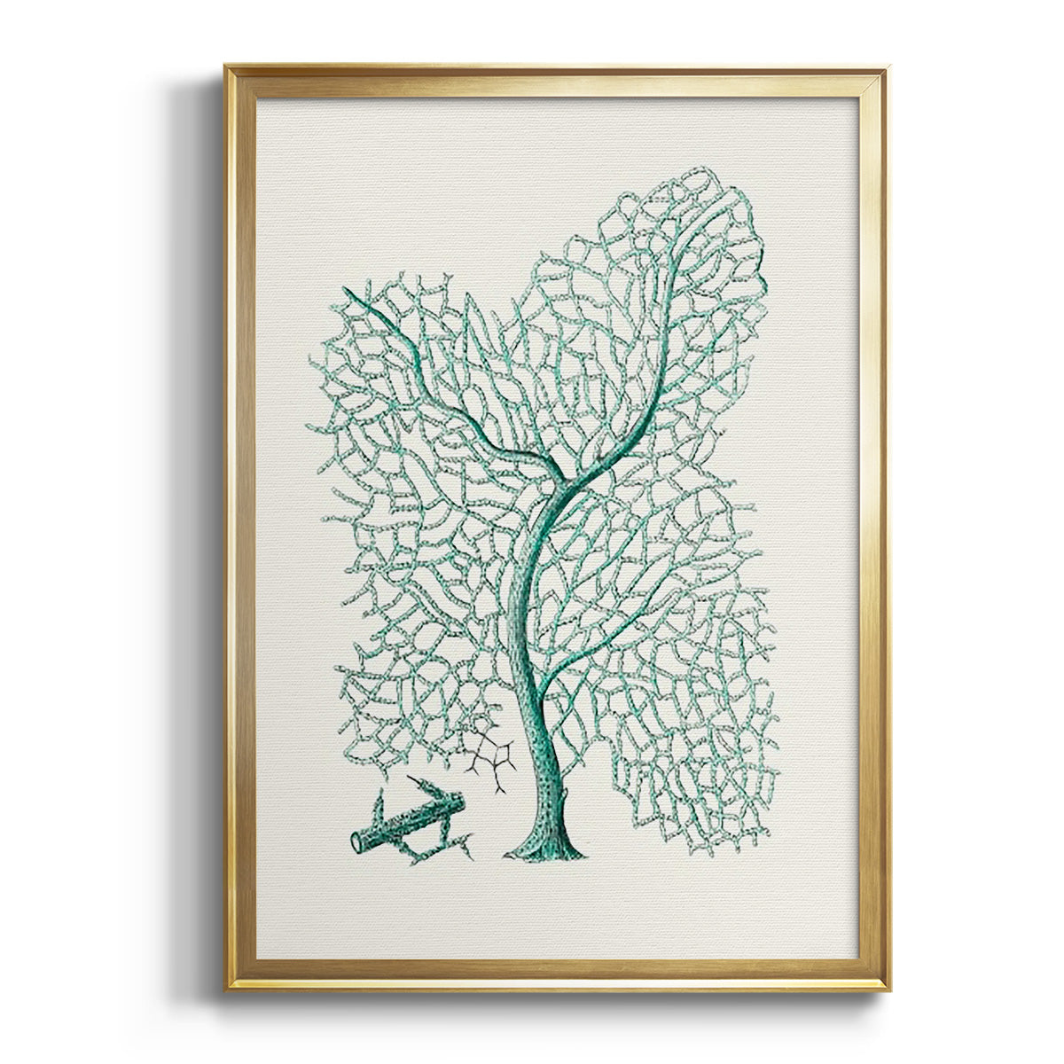 Sepia Botanical Journal I - Modern Framed Canvas Print