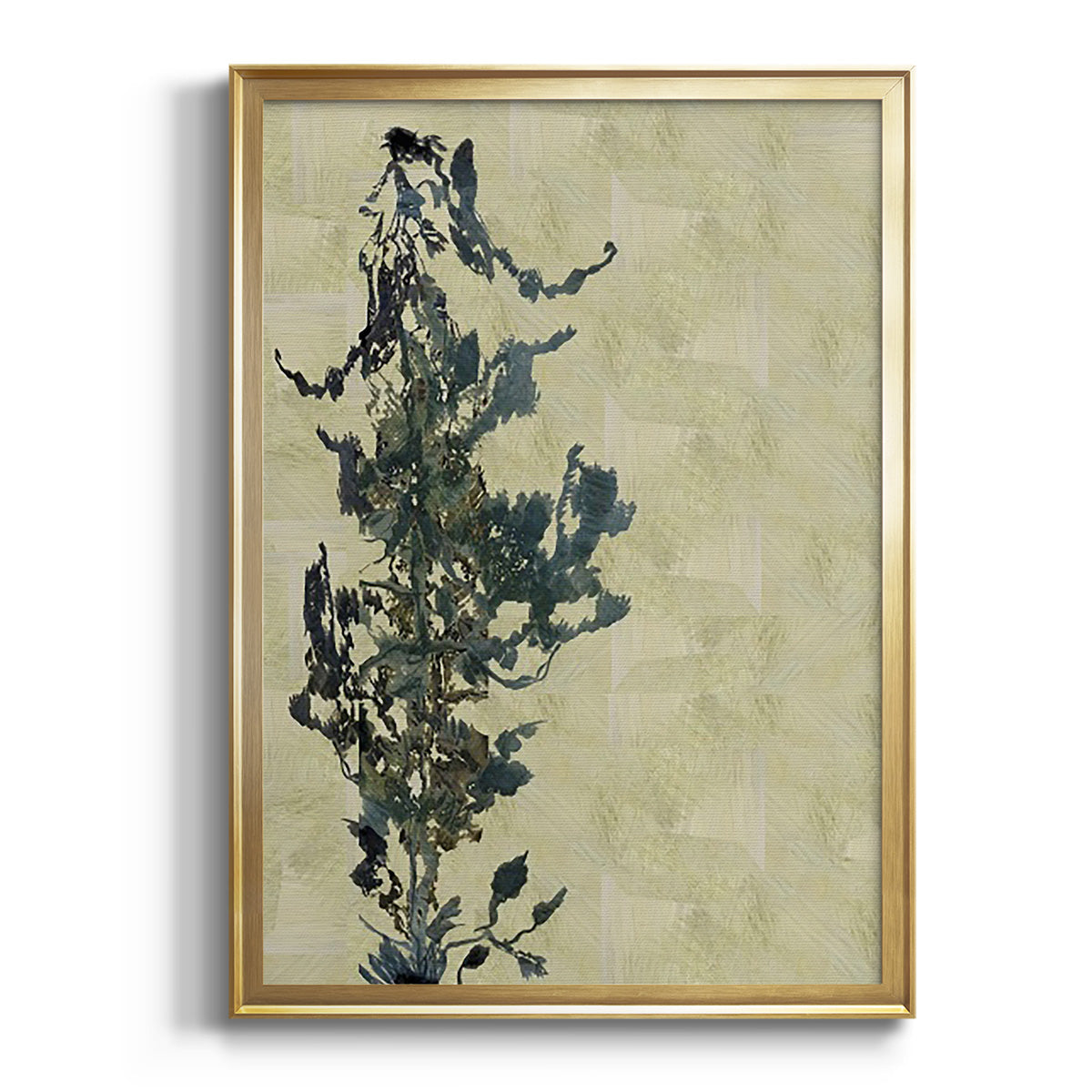 Sepia Botanical Journal I - Modern Framed Canvas Print