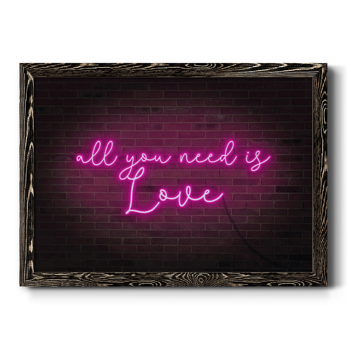 Neon Love I-Premium Framed Canvas - Ready to Hang