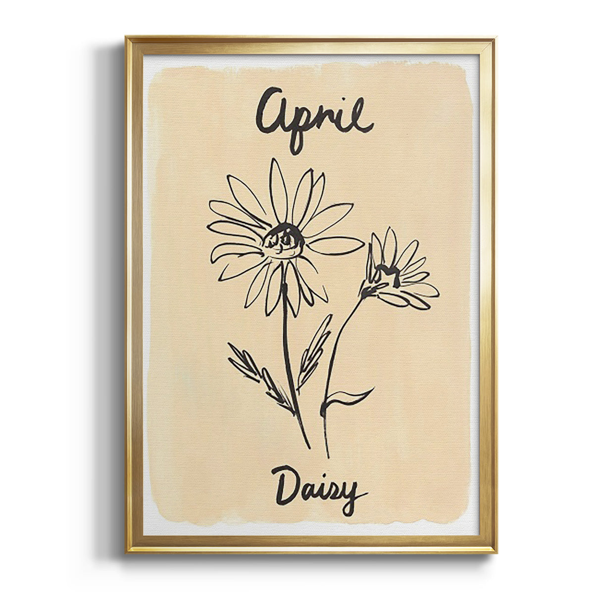 Sepia Botanical Journal I - Modern Framed Canvas Print