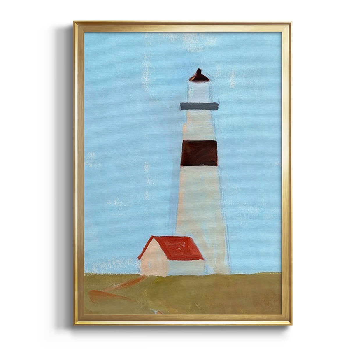 Soft Half Shell I - Modern Framed Canvas Print