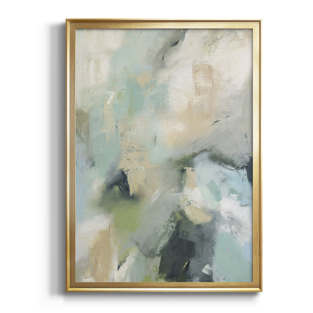 Sepia Botanical Journal I - Modern Framed Canvas Print