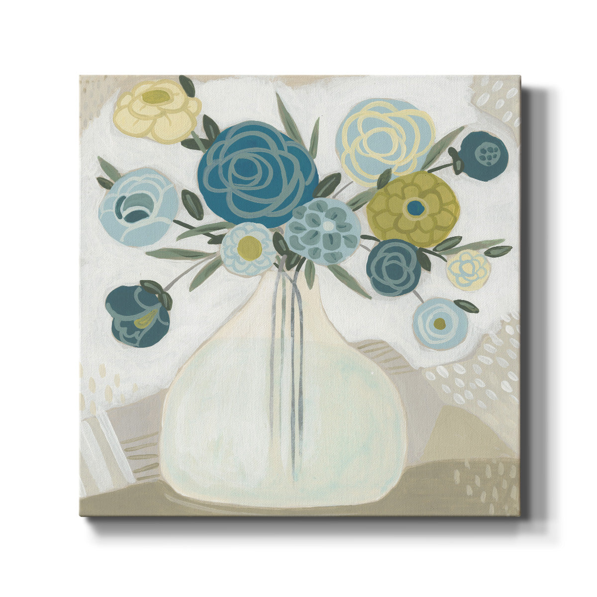 Blue Bohemian Bouquet II-Premium Gallery Wrapped Canvas - Ready to Hang