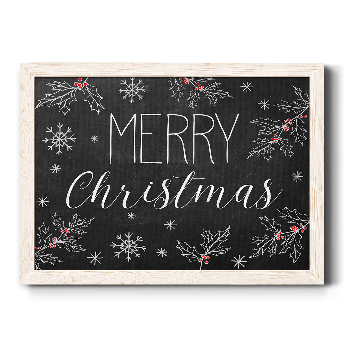 Merry Christmas Chalkboard-Premium Framed Canvas - Ready to Hang