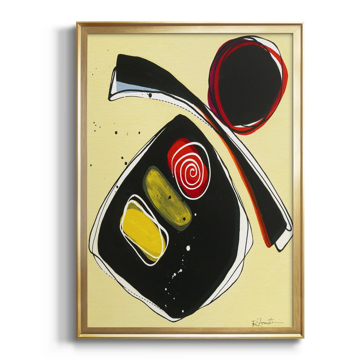 Sepia Botanical Journal I - Modern Framed Canvas Print