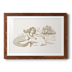 Sunning Mermaid I-Premium Framed Print - Ready to Hang