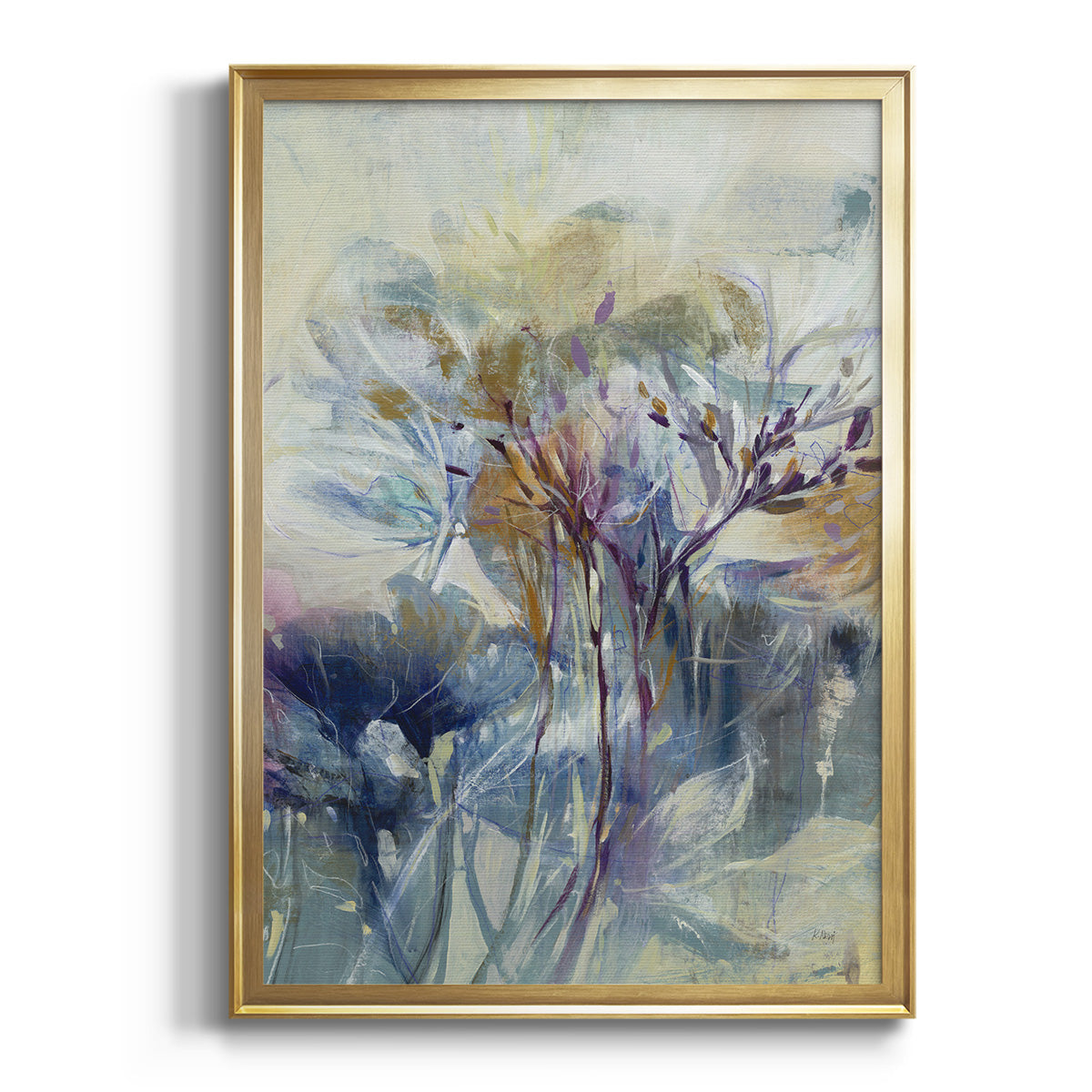 Sepia Botanical Journal I - Modern Framed Canvas Print