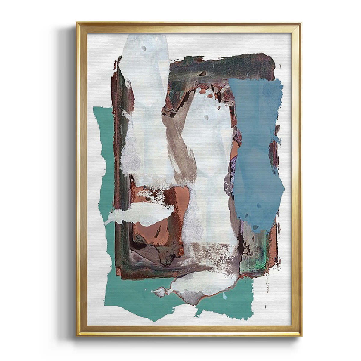 Sepia Botanical Journal I - Modern Framed Canvas Print