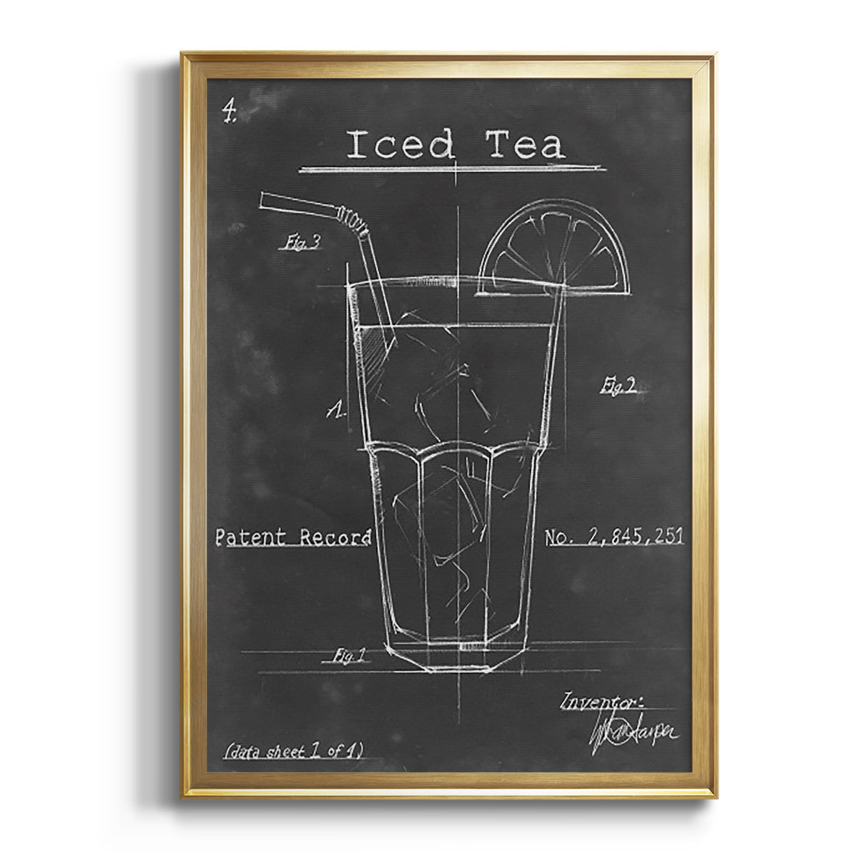 Sepia Botanical Journal I - Modern Framed Canvas Print