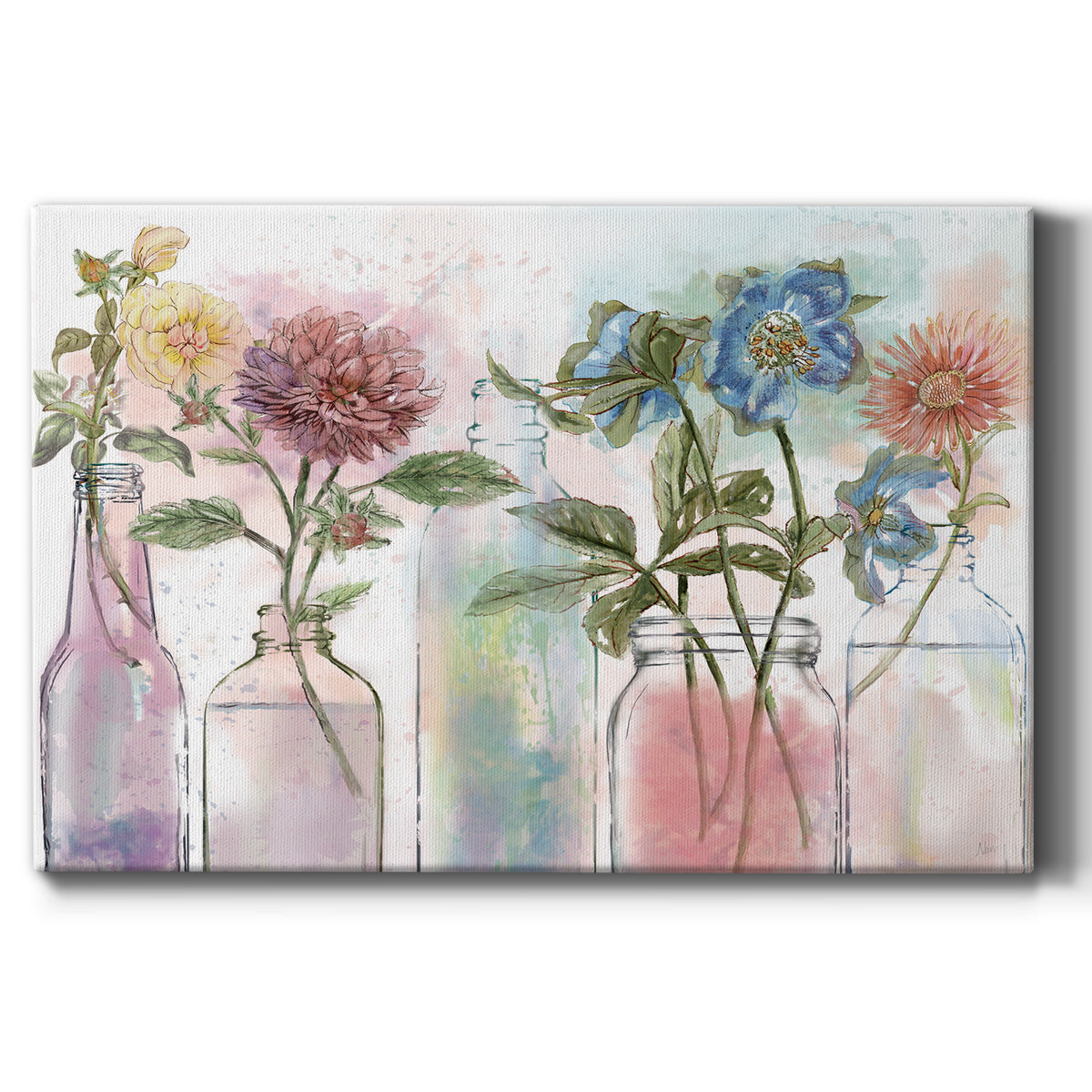 Vintage Bottle Collection - Canvas Art Print