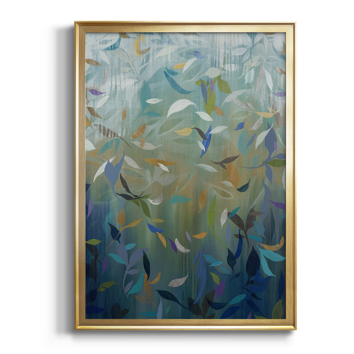 Falling Leaves Premium Framed Print - Ready to Hang
