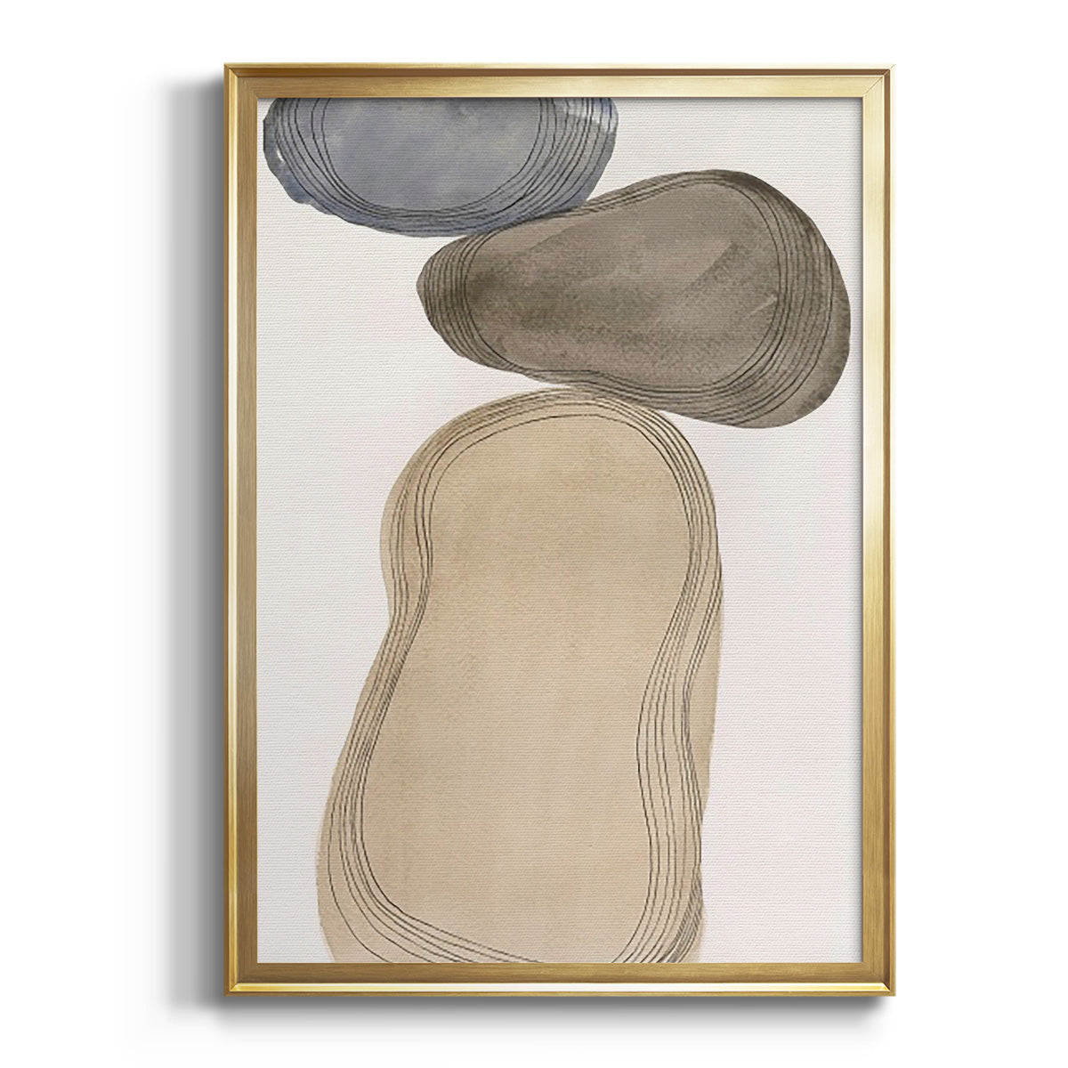 Sepia Botanical Journal I - Modern Framed Canvas Print