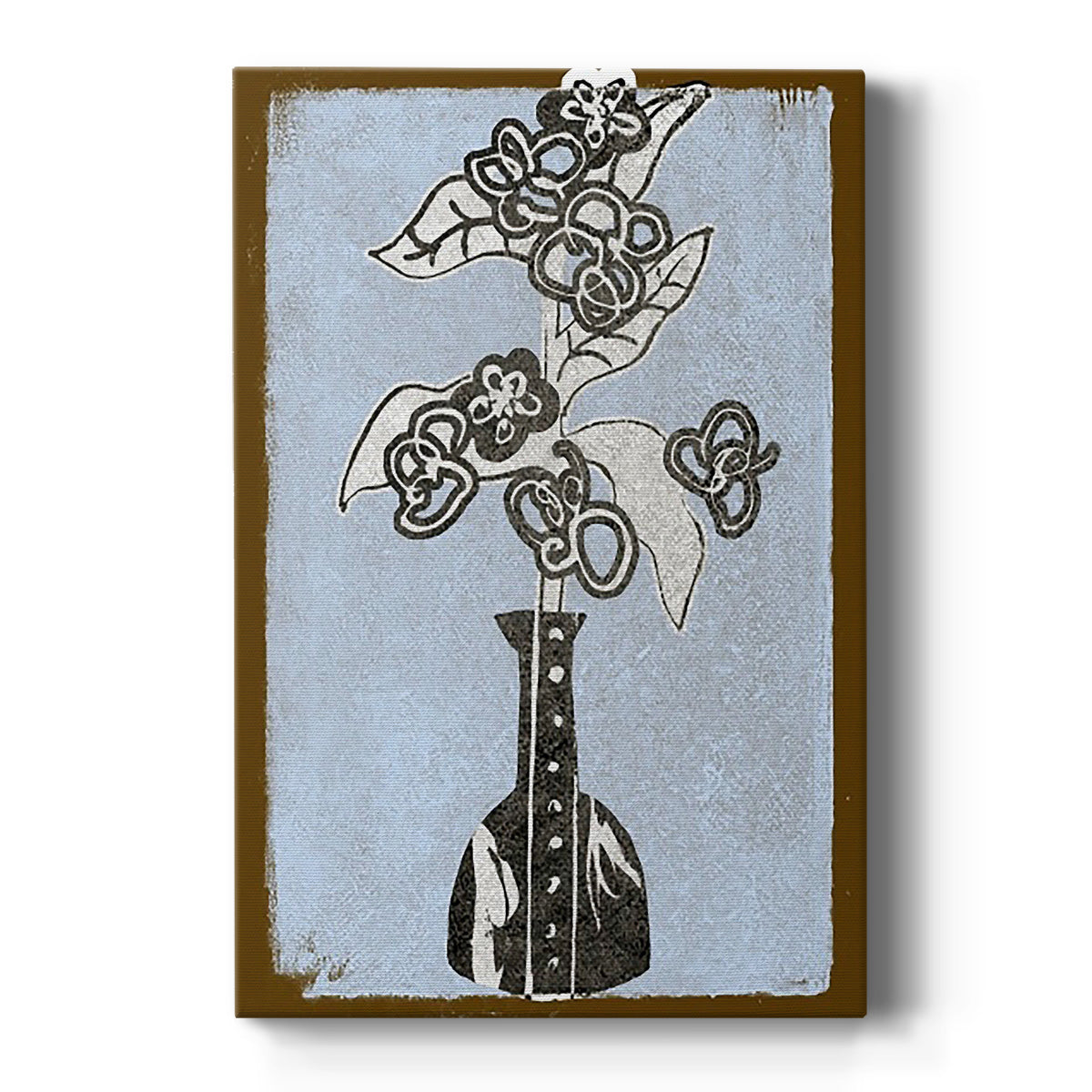 Graphic Flowers in Vase III Premium Gallery Wrapped Canvas - Ready to Hang