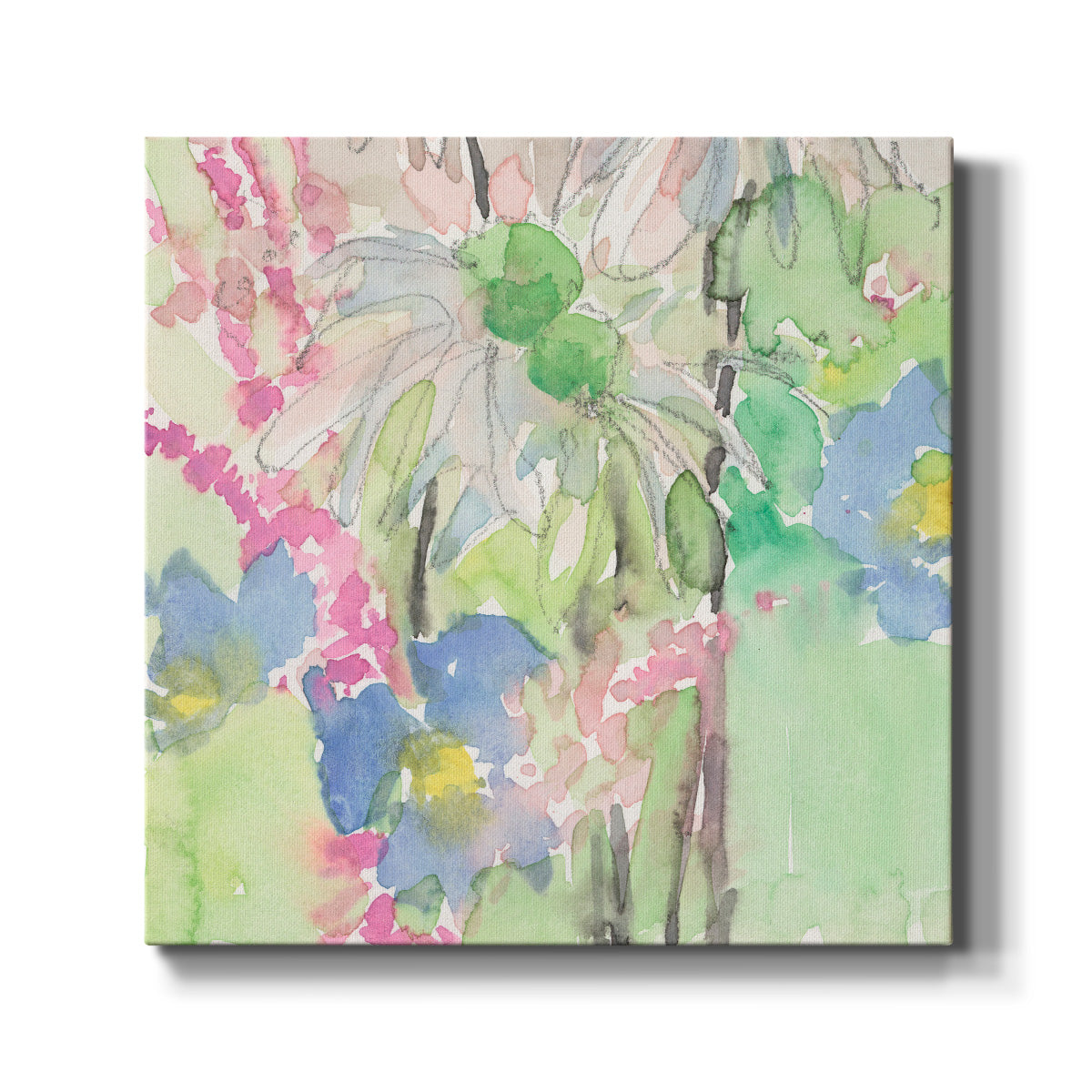 Watercolor Floral Accent I-Premium Gallery Wrapped Canvas - Ready to Hang