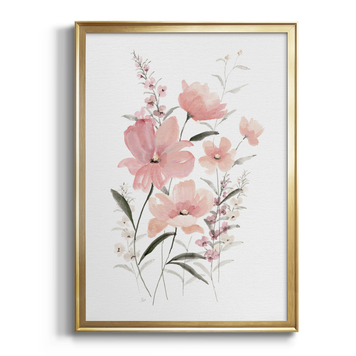 Sepia Botanical Journal I - Modern Framed Canvas Print