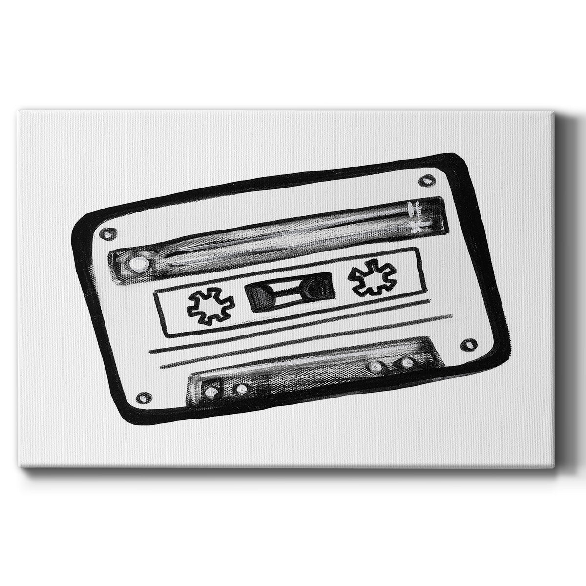Cassette Sketch Premium Gallery Wrapped Canvas - Ready to Hang