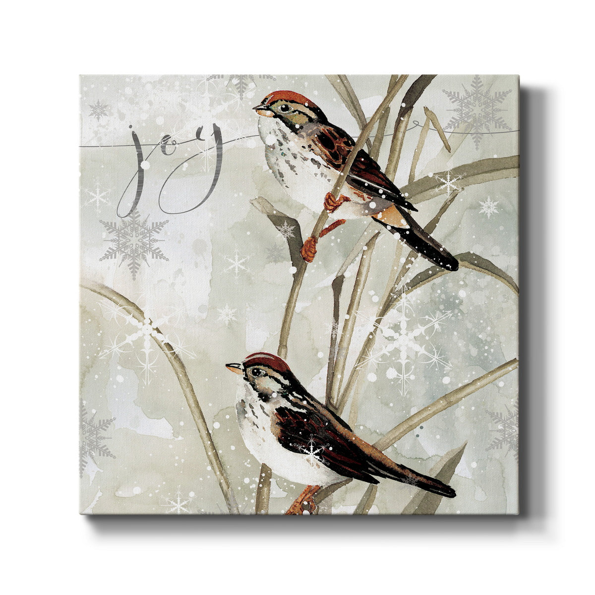 Winter Birds Peace - Canvas Art Print