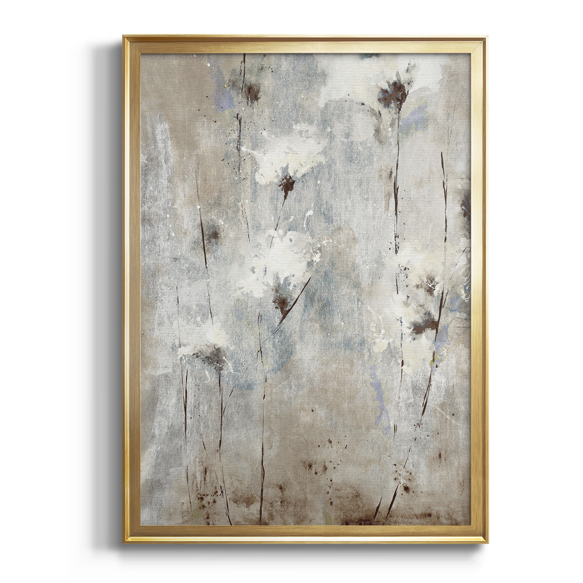 Sepia Botanical Journal I - Modern Framed Canvas Print