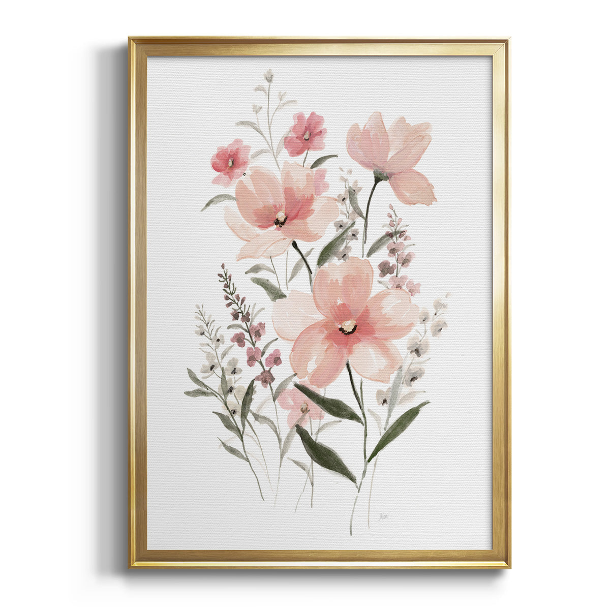 Sepia Botanical Journal I - Modern Framed Canvas Print