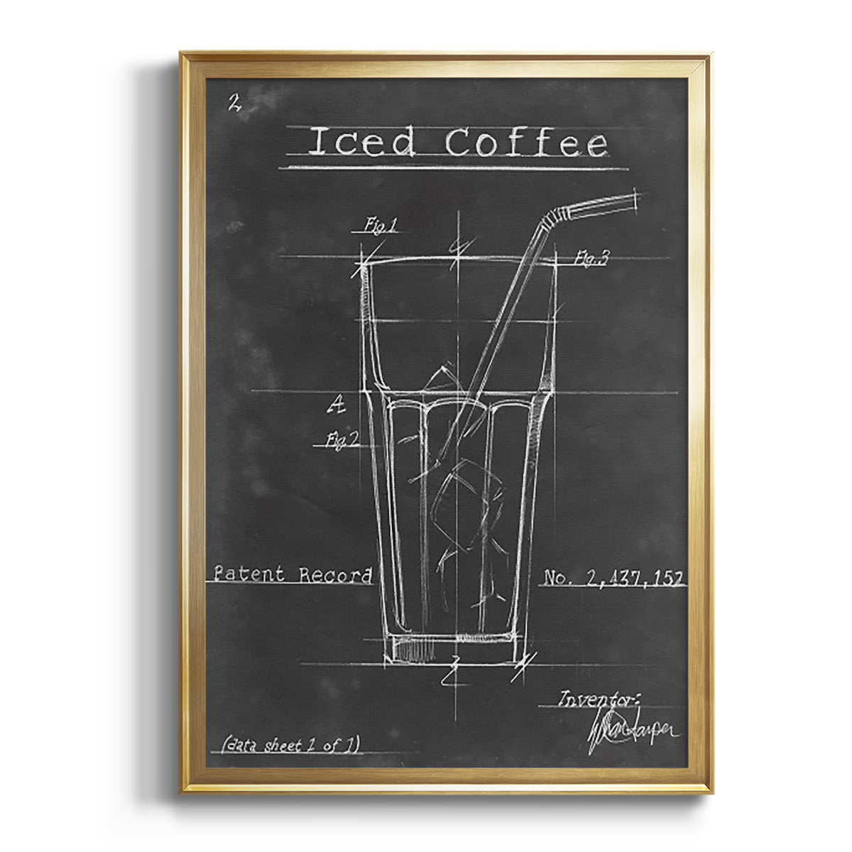 Sepia Botanical Journal I - Modern Framed Canvas Print