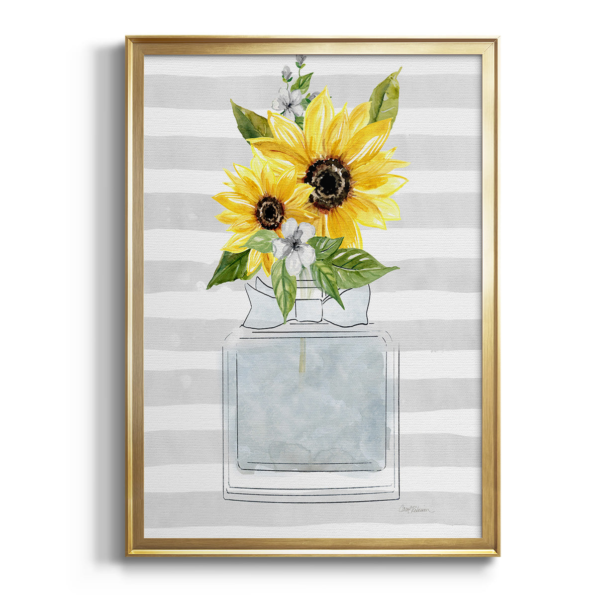 Sepia Botanical Journal I - Modern Framed Canvas Print