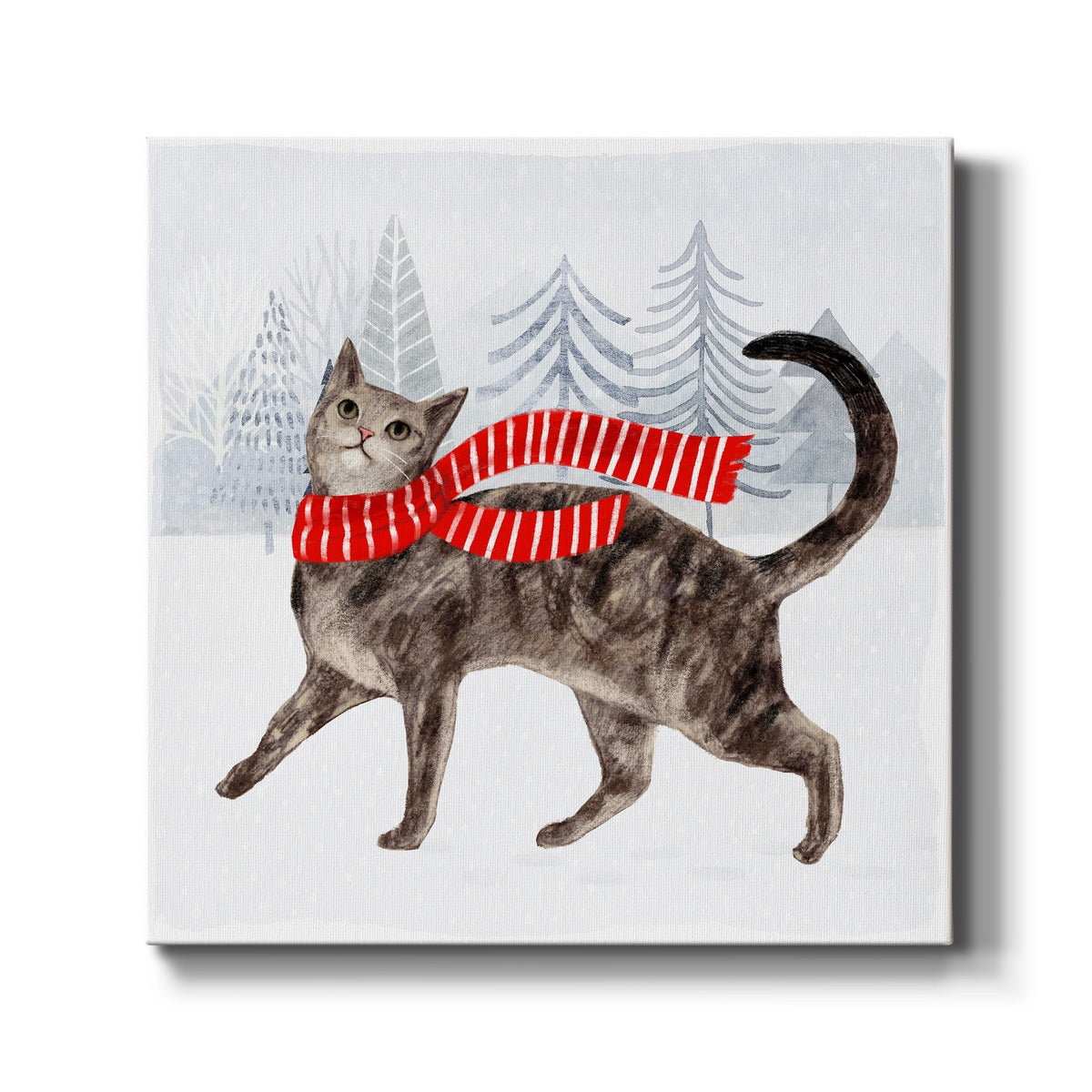 Christmas Cats and Dogs I-Premium Gallery Wrapped Canvas - Ready to Hang